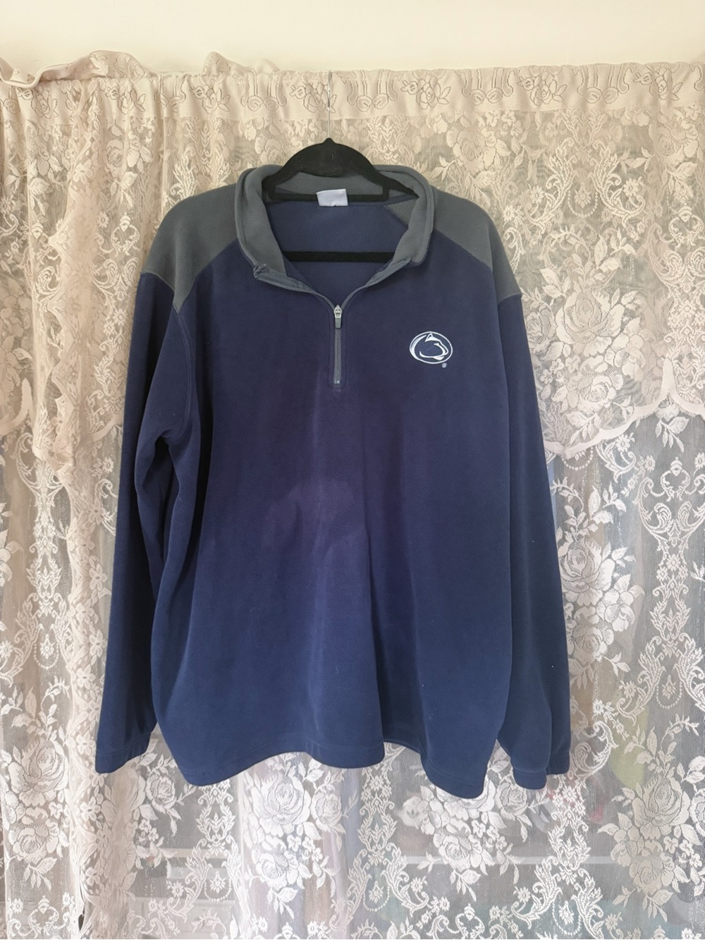 Knights Apparel Navy and Gray Half-Zip Fleece Pullover
